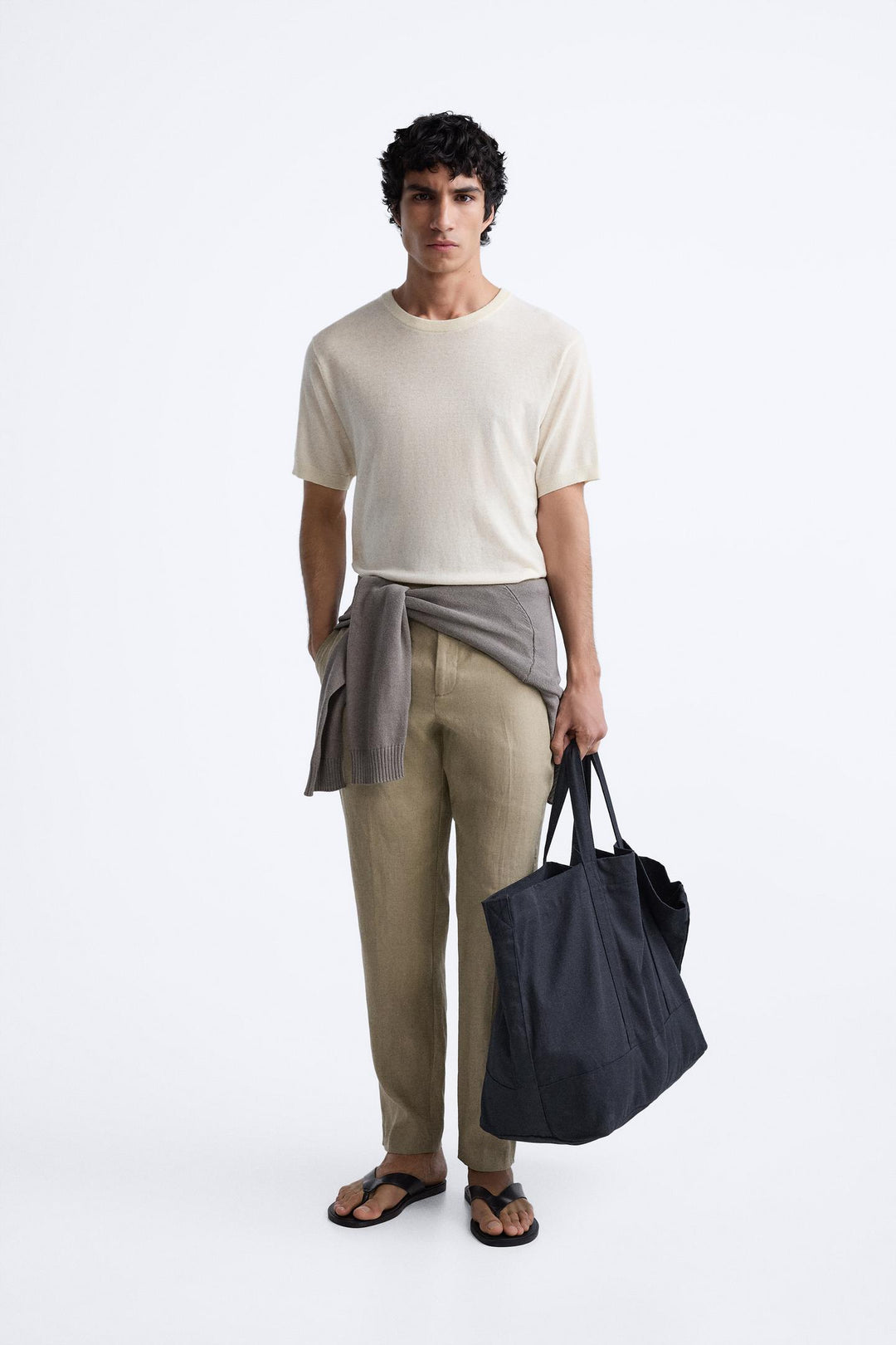 ZARA LINEN PANTS IN 100% LINEN