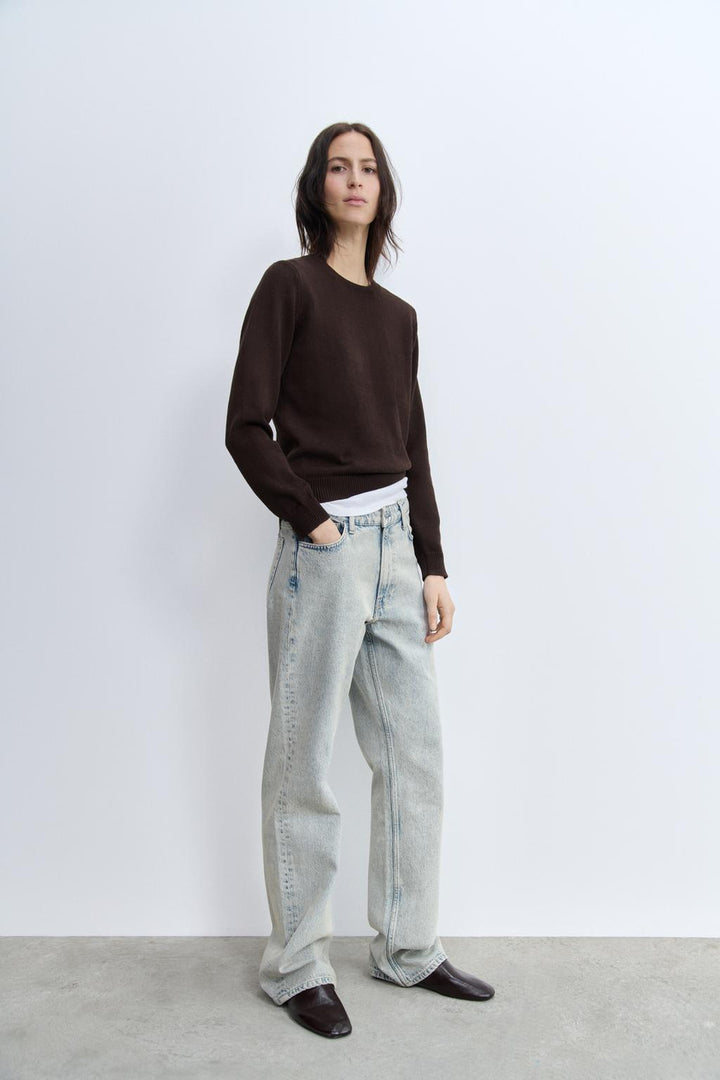 ZARA STRAIGHT CUT MID RISE JEANS ZW COLLECTION