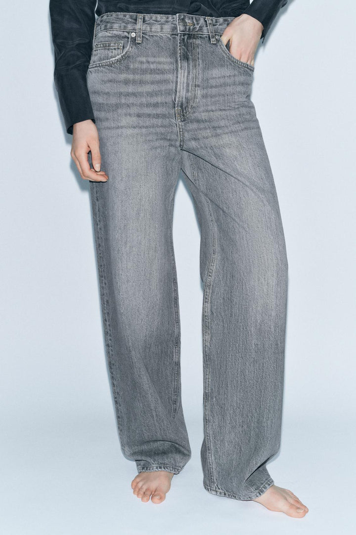 ZARA MID WAIST BAGGY JEANS ZW COLLECTION