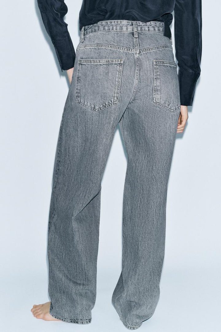 ZARA MID WAIST BAGGY JEANS ZW COLLECTION