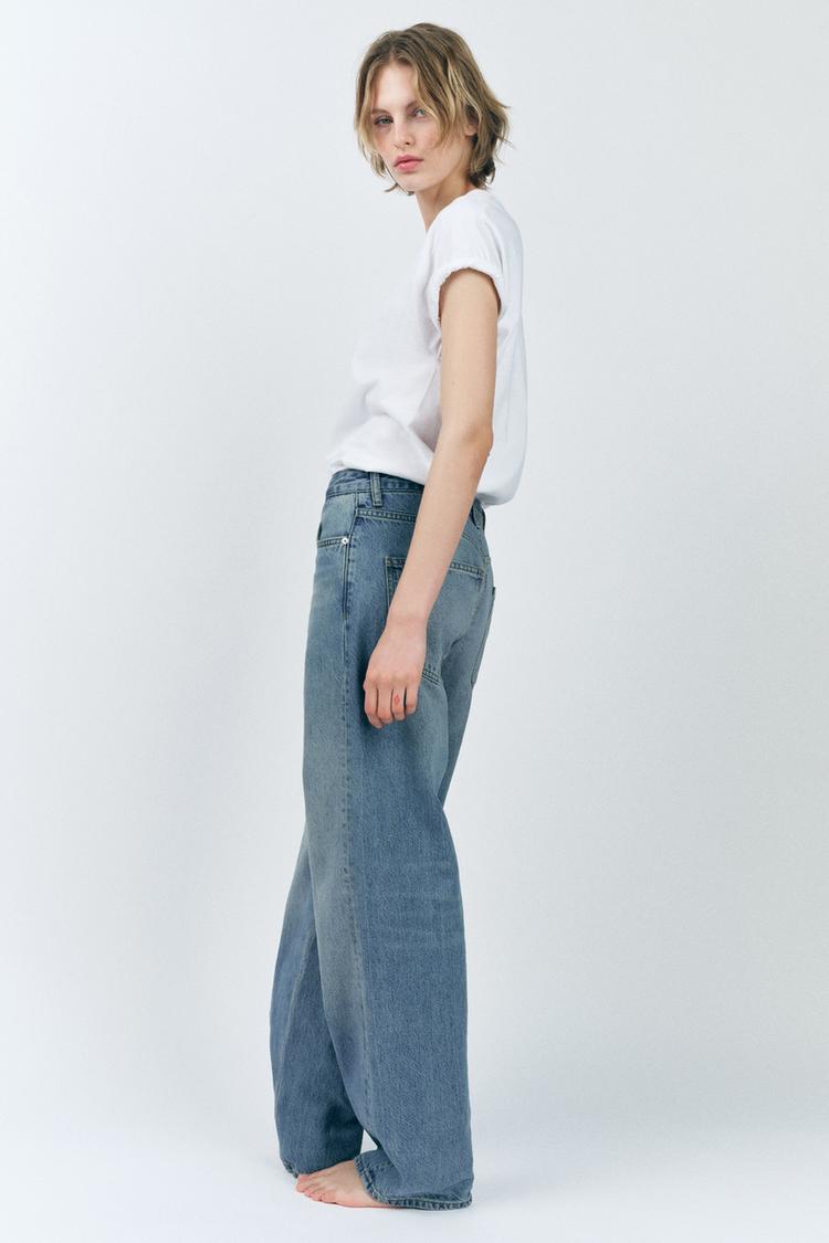 ZARA MID WAIST BAGGY JEANS ZW COLLECTION