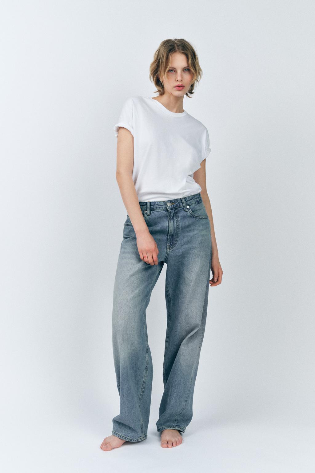 ZARA MID WAIST BAGGY JEANS ZW COLLECTION
