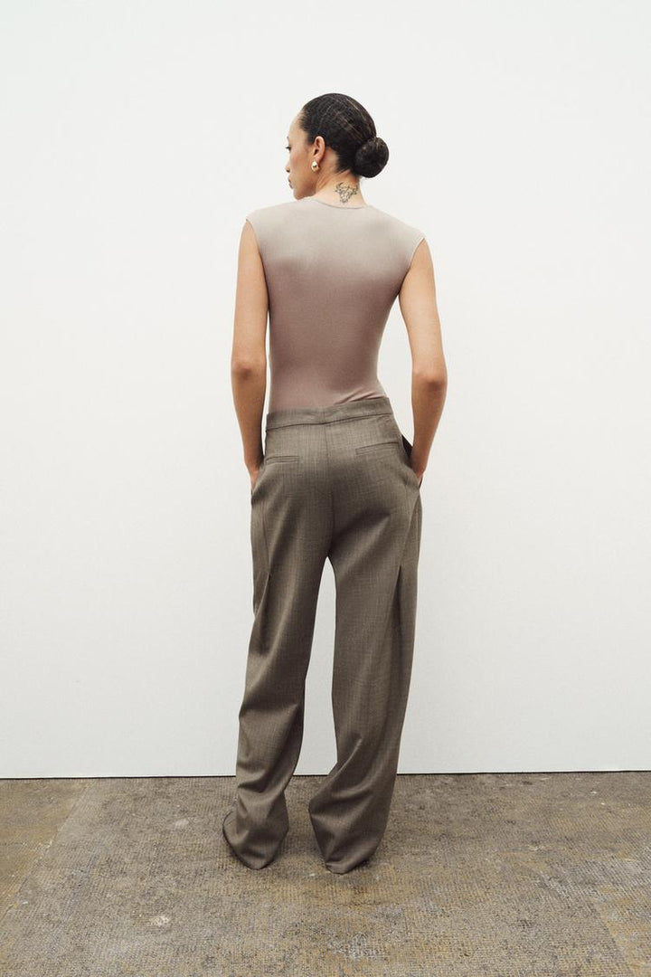 ZARA WOOL BLEND PLEATED PANTS ZW COLLECTION