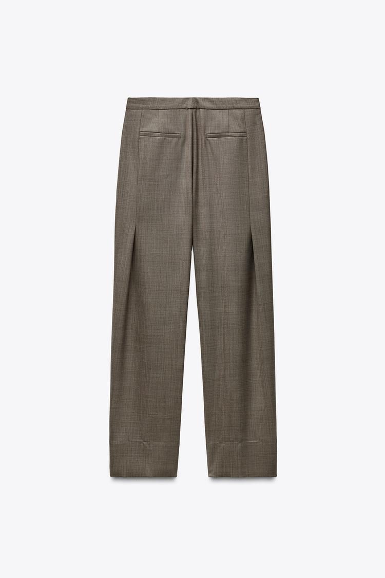 ZARA WOOL BLEND PLEATED PANTS ZW COLLECTION