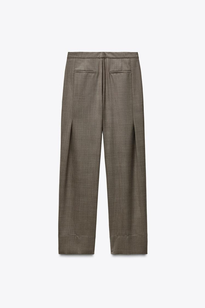ZARA WOOL BLEND PLEATED PANTS ZW COLLECTION