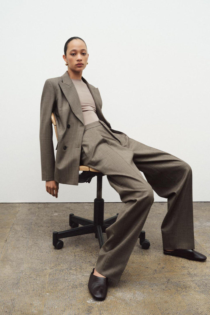 ZARA WOOL BLEND PLEATED PANTS ZW COLLECTION