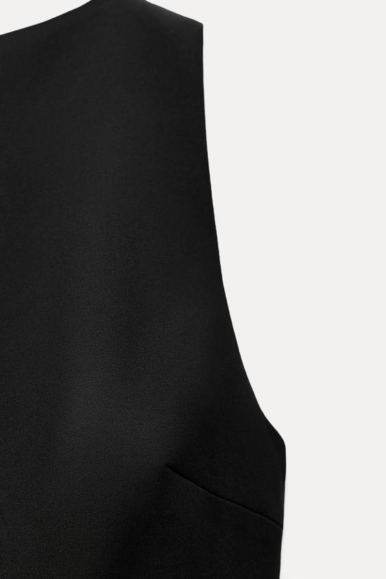 Zara CONTRASTING JUMPSUIT DRESS