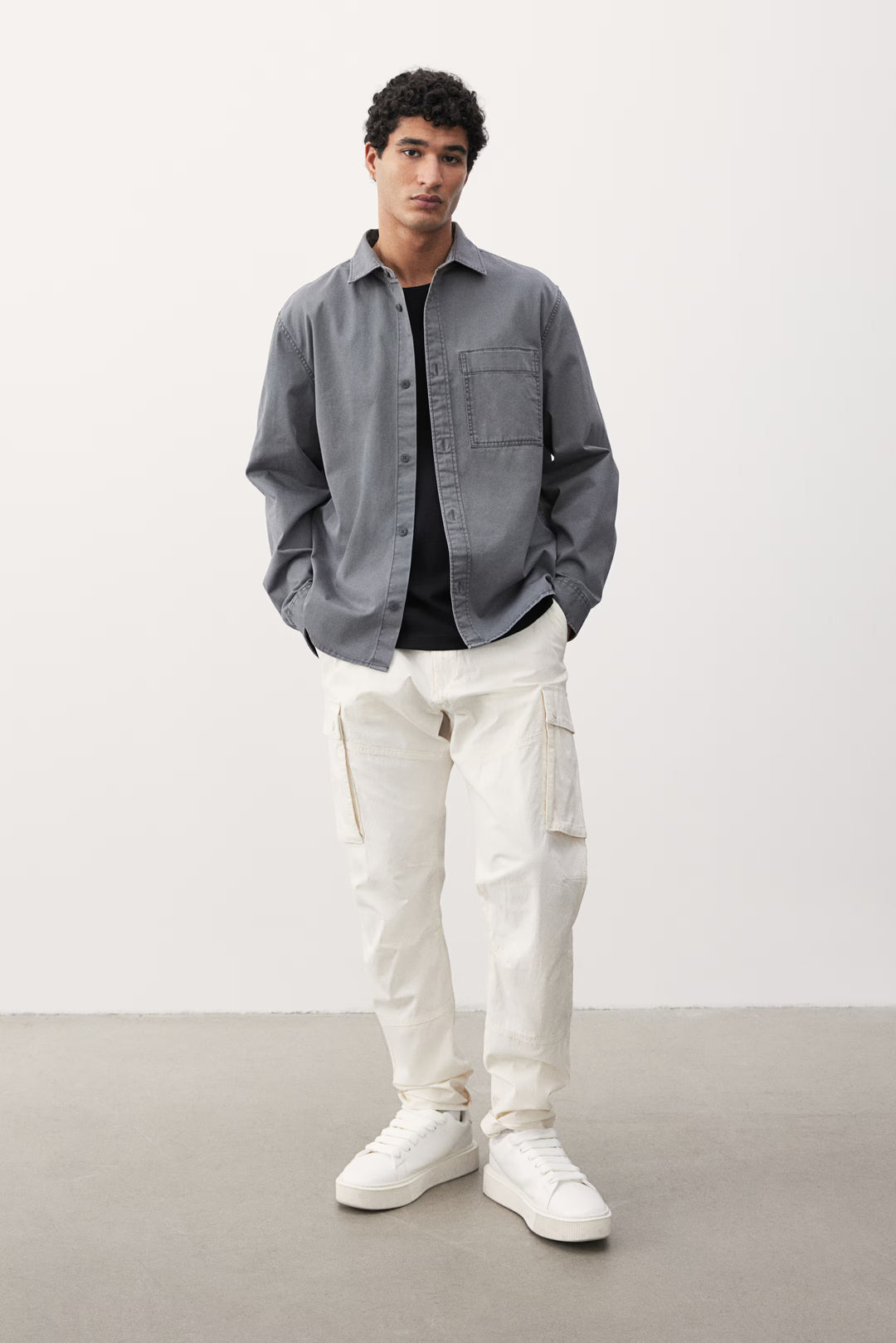 H&M Regular-Fit Twill Overshirt