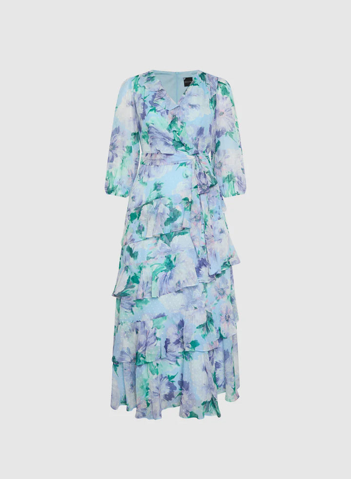 LAURA Tiered Floral Dress