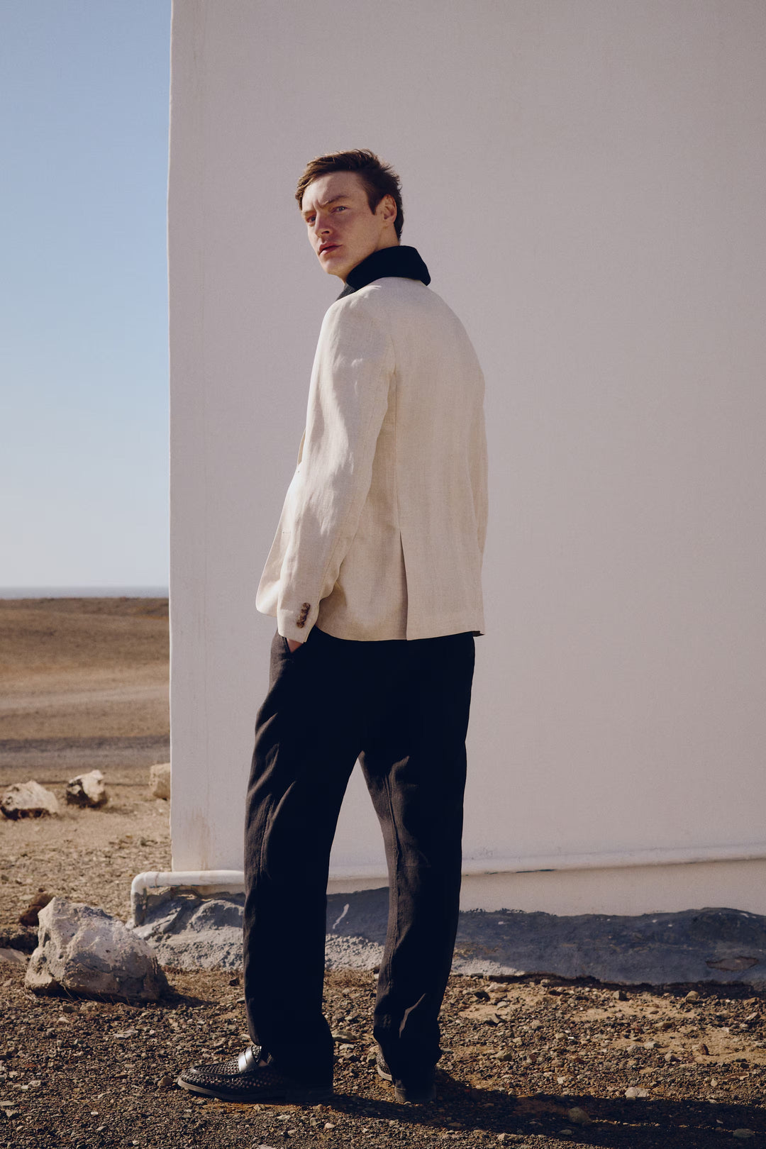 H&M Regular-Fit Linen-Blend Pants