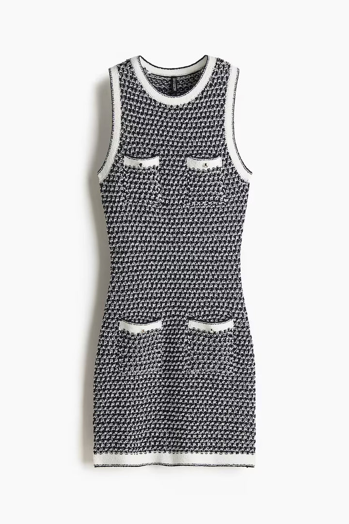 H&M Pocket-Detail Textured-Knit Dress