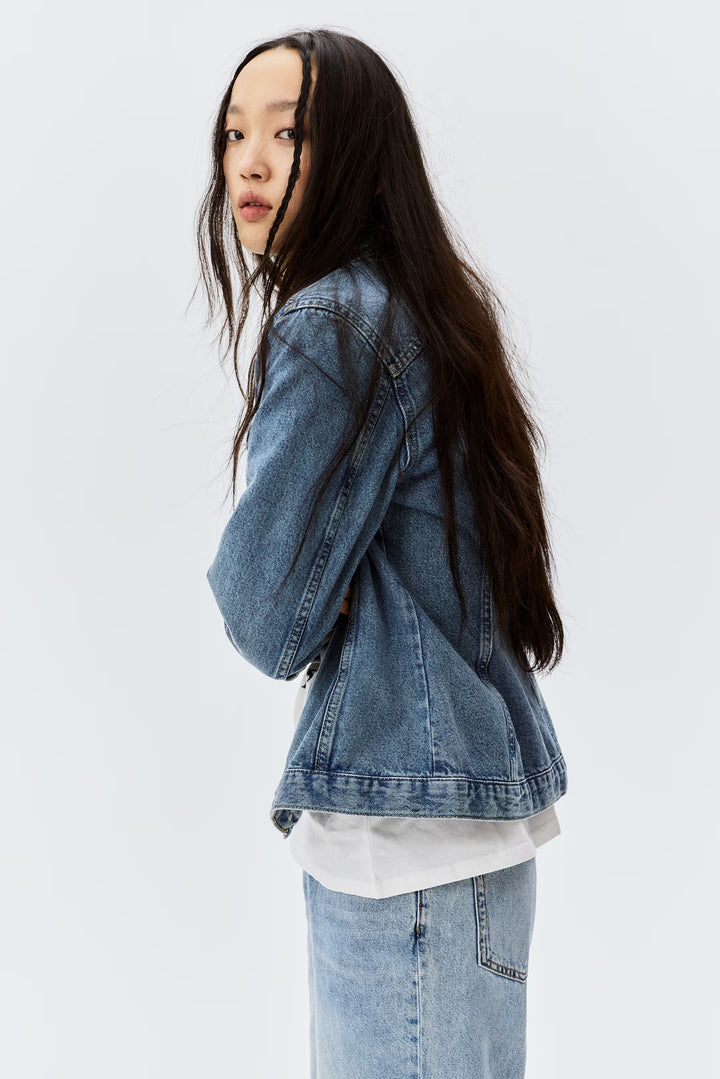 H&M Tapered-Waist Denim Jacket