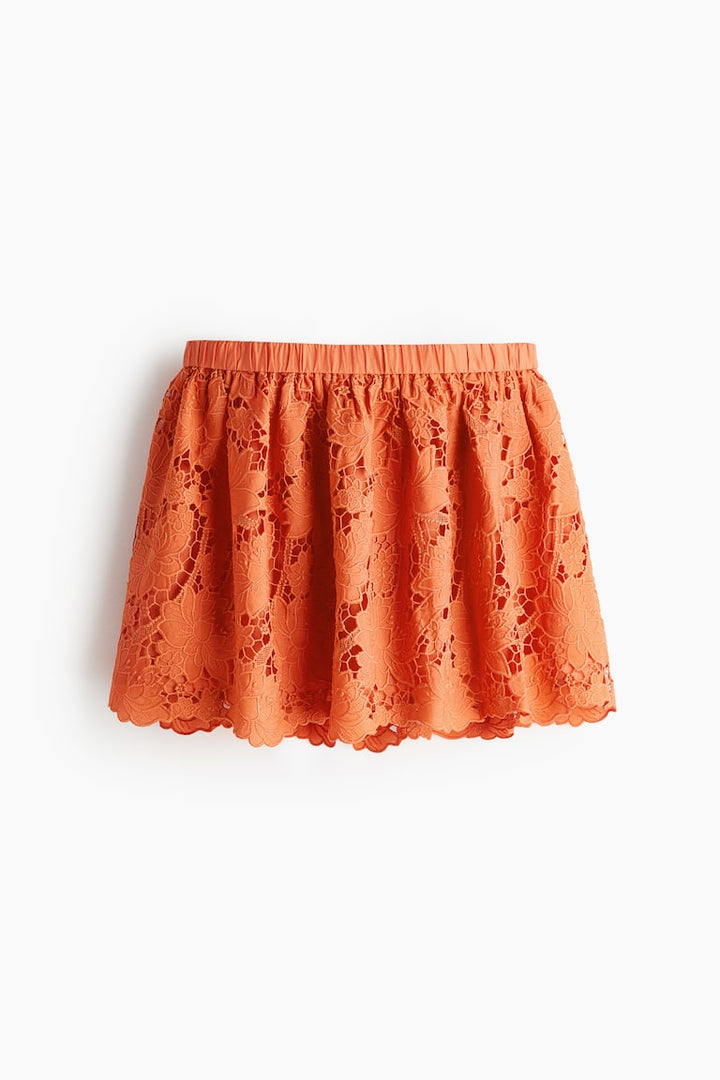 H&M Skirt with Eyelet Embroidery