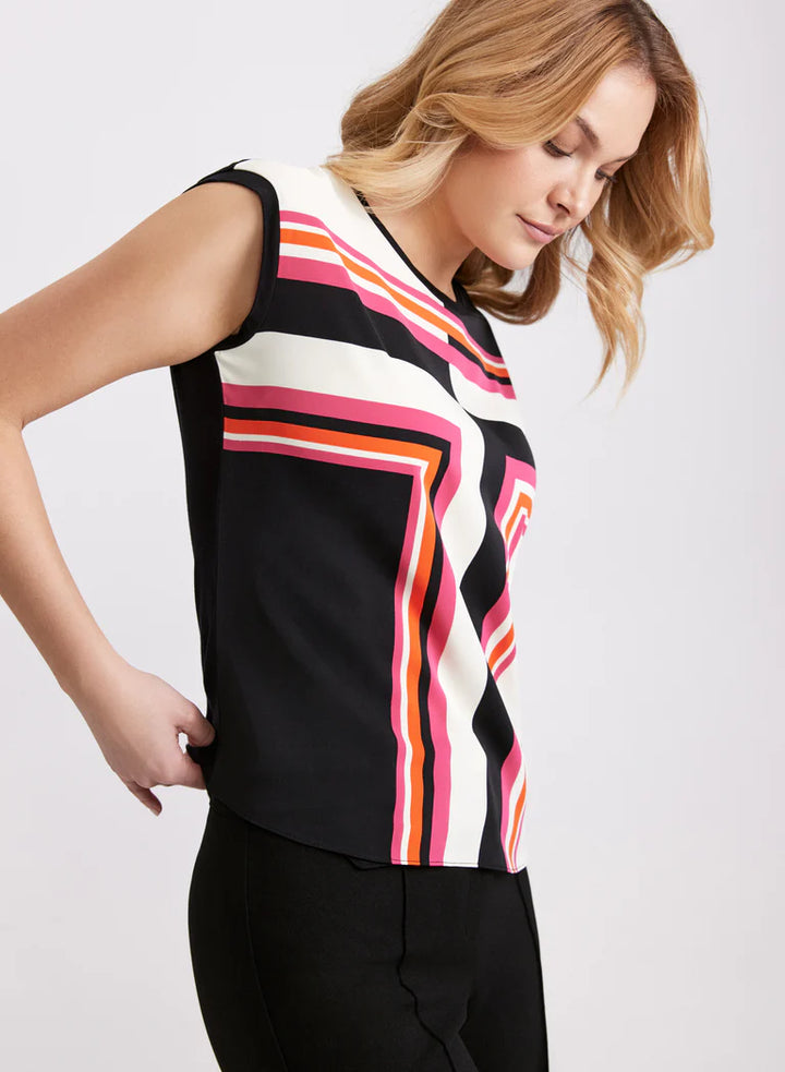 LAURA Geometric Print Top