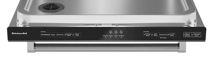 KitchenAid - 24" Top Control Built-In Stainless Steel Tub Dishwasher with 3rd Rack, 50+ Total Wash Jets, 44 dBA - Black stainless steel