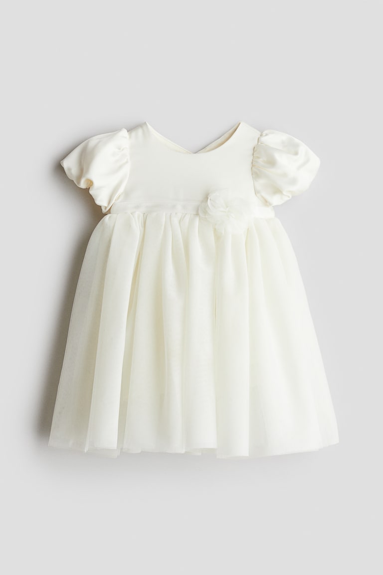 H&M Tulle-Skirt Satin Dress