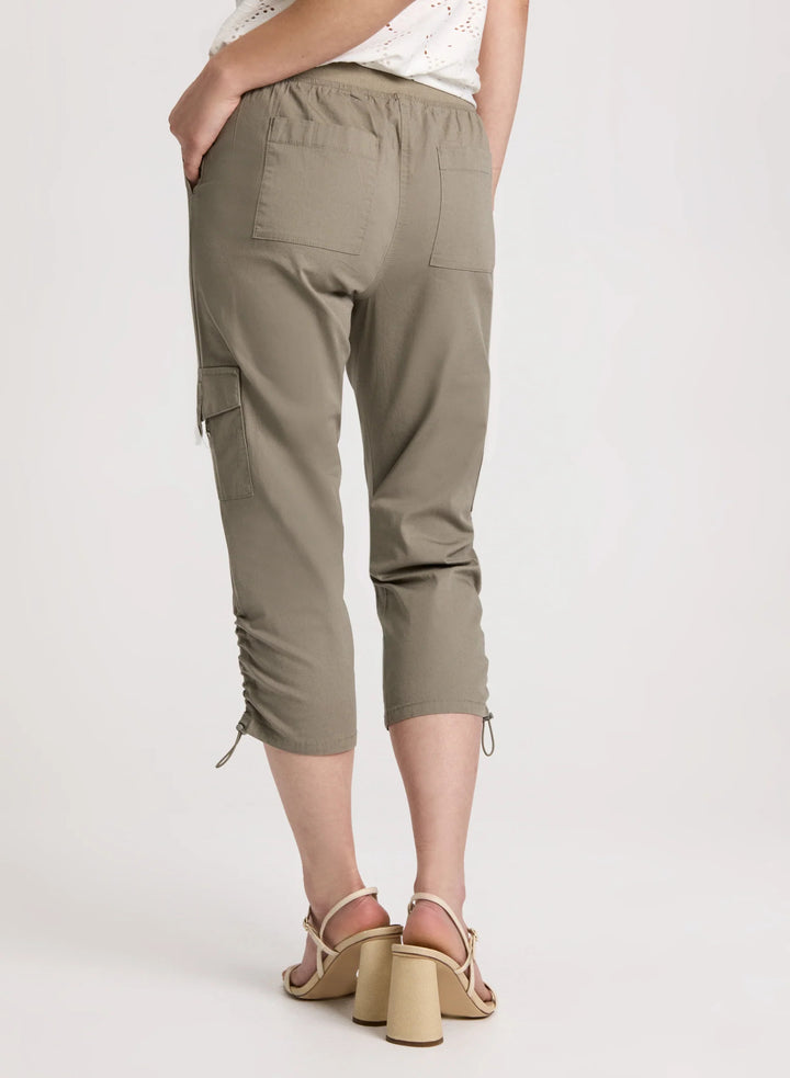 LAURA Cropped Drawstring Hem Cargo Pants