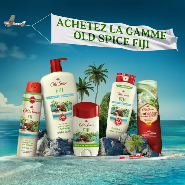 Old Spice Men's Antiperspirant & Deodorant Fiji with Palm Tree, 24/7 Sweat Protection, 73 g