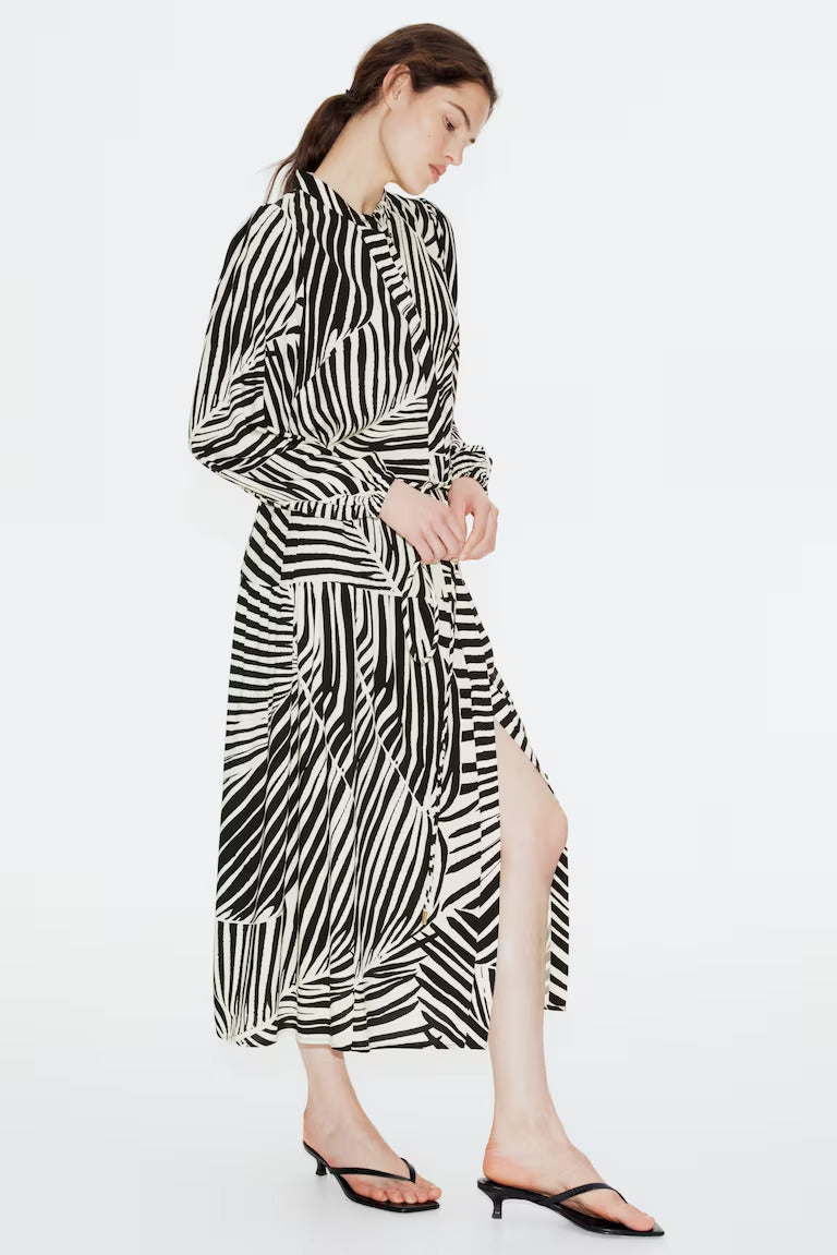 H&M Long Puff-Sleeved Dress