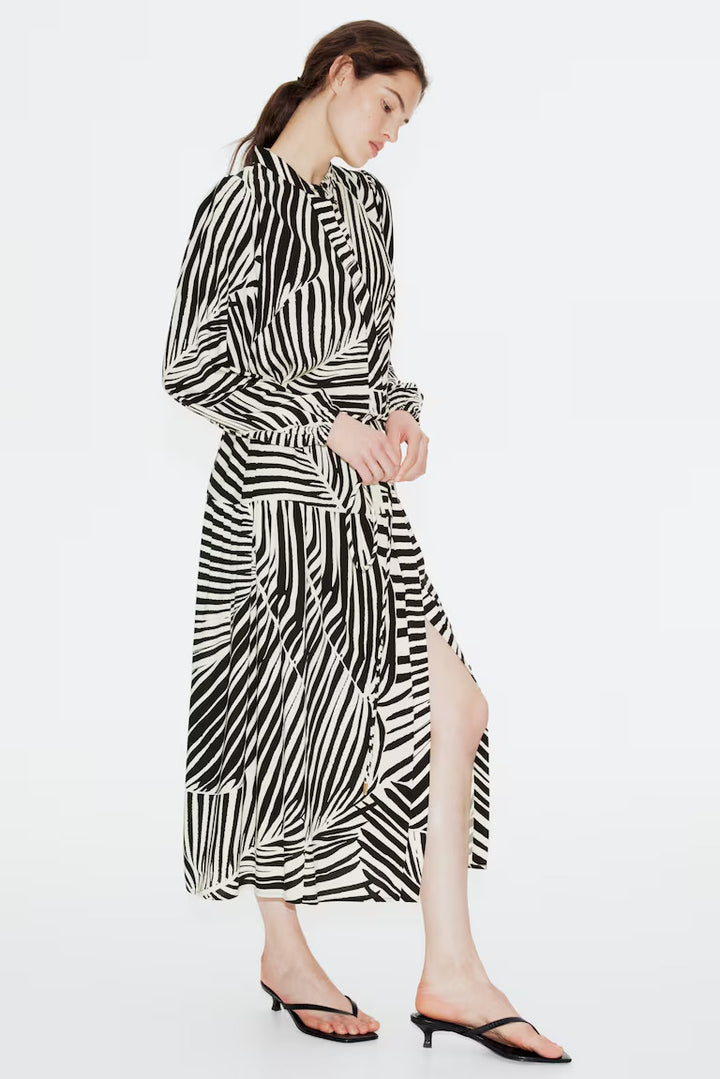 H&M Long Puff-Sleeved Dress