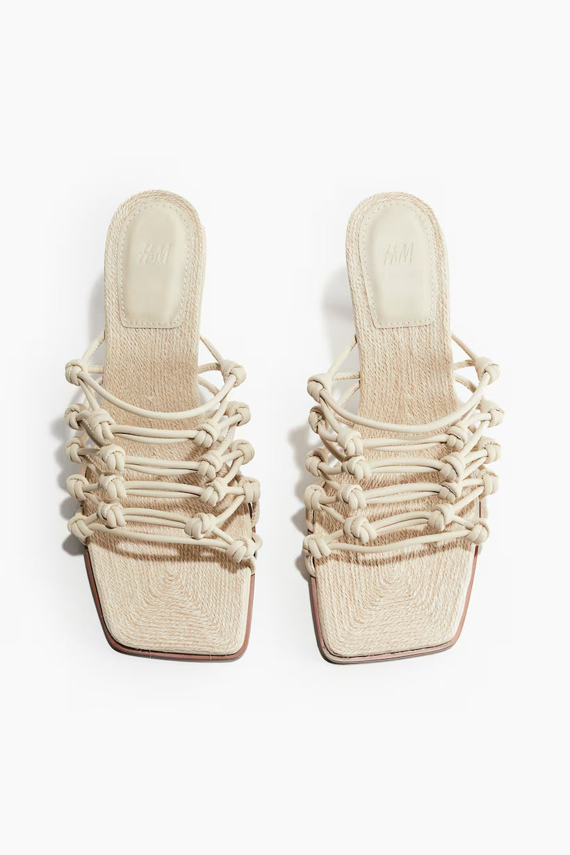 H&M Knot-detail Heeled Sandals