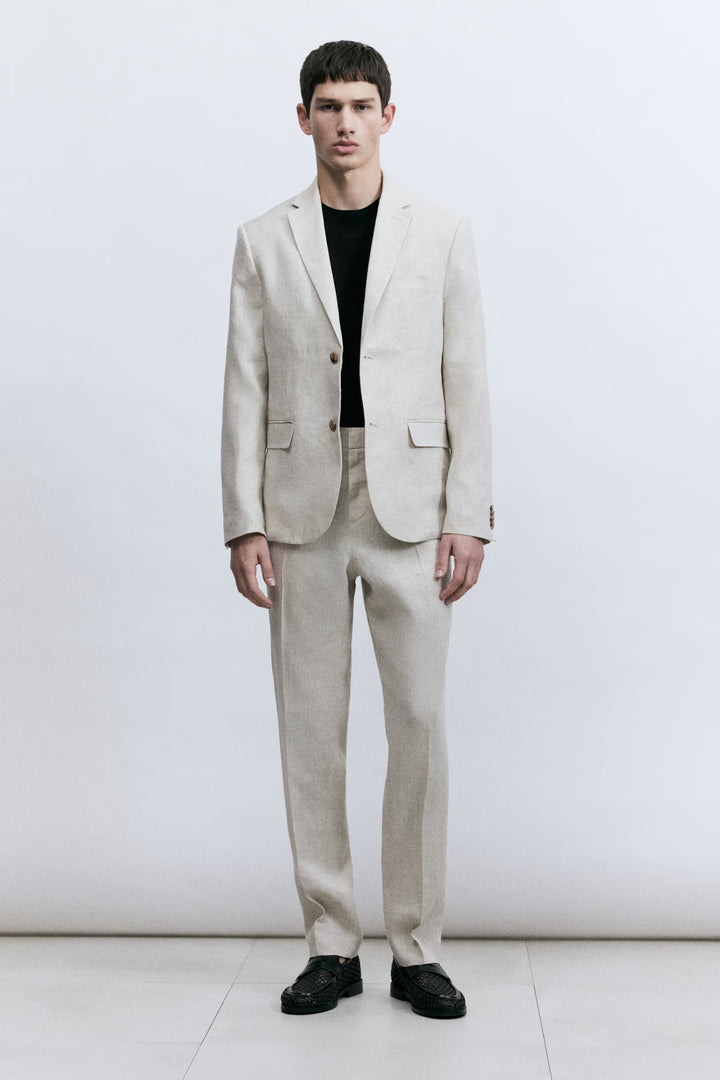 H&M Slim-Fit Linen Suit Pants