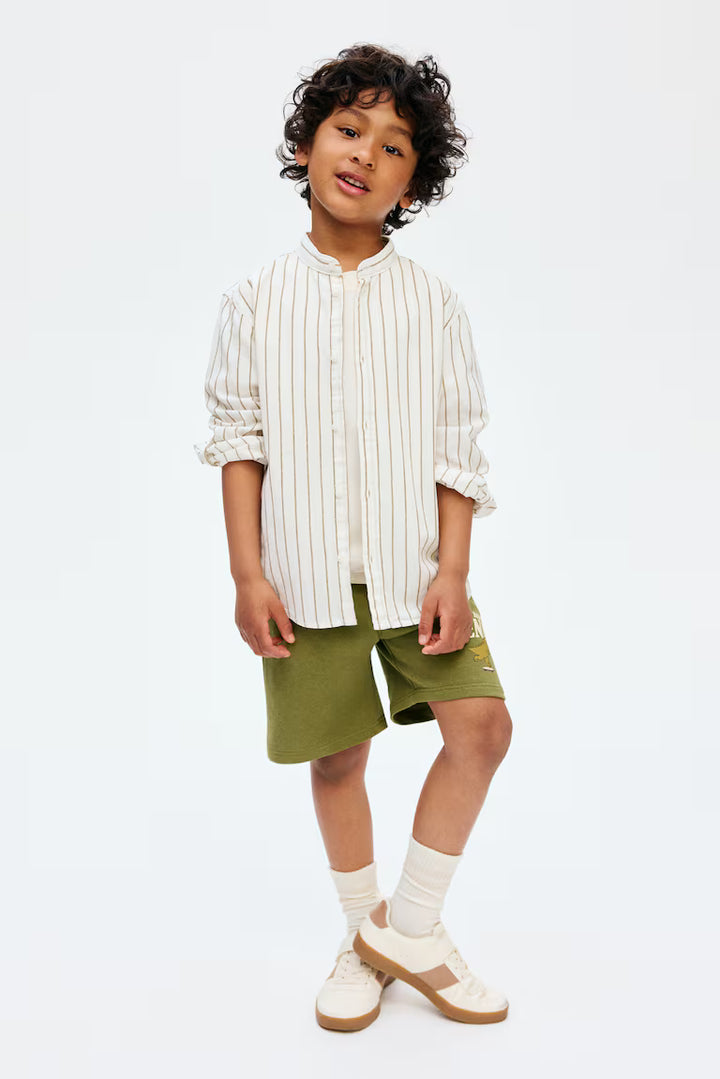H&M Cotton Band Collar Shirt