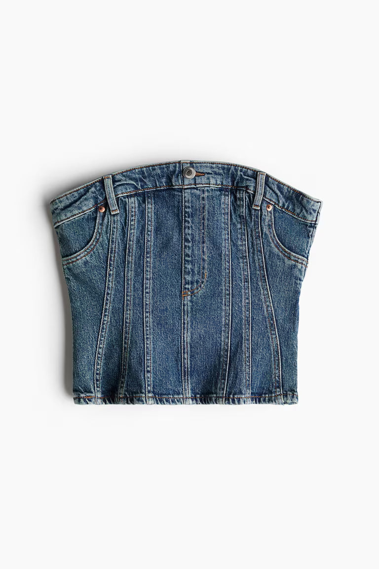 H&M DENIM BUSTIER