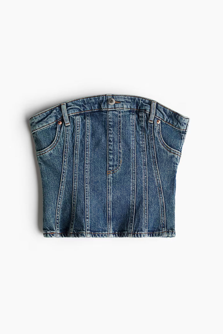 H&M DENIM BUSTIER