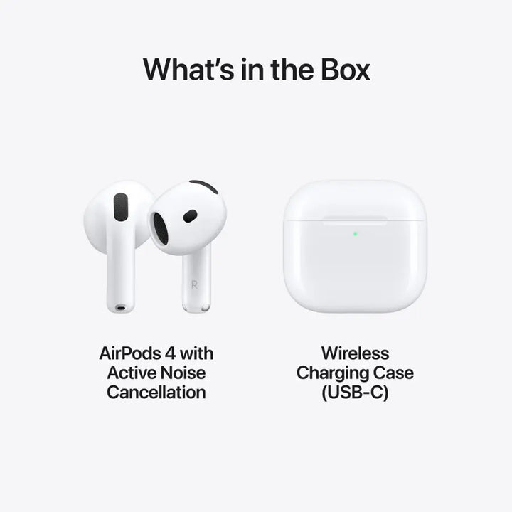 Apple - AirPods 4 with Active Noise Cancellation - White