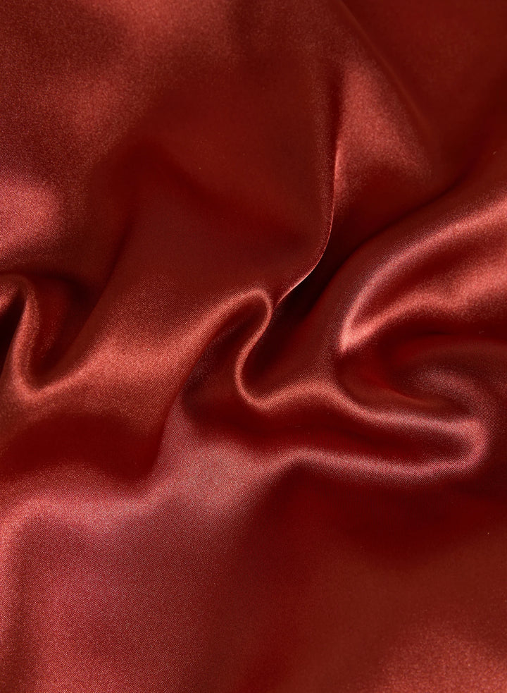 LAURA Drape Neck Satin Dress