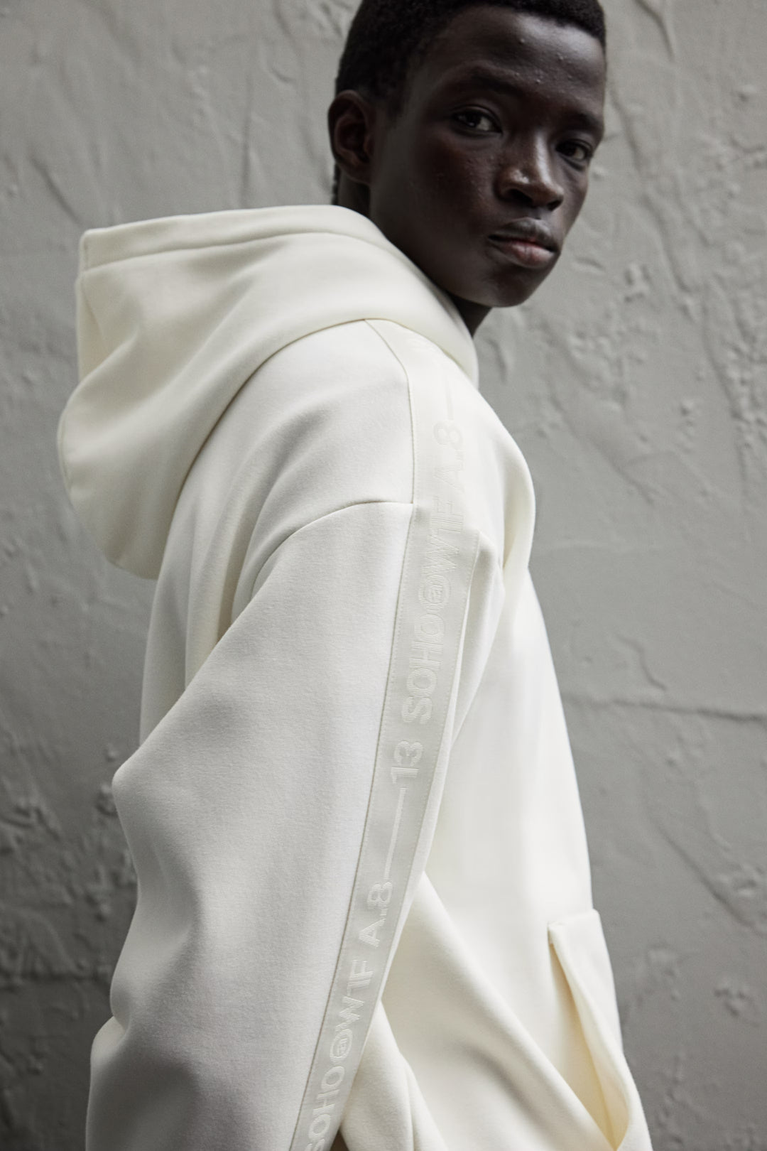 H&M Loose Fit Hoodie with Side Stripes