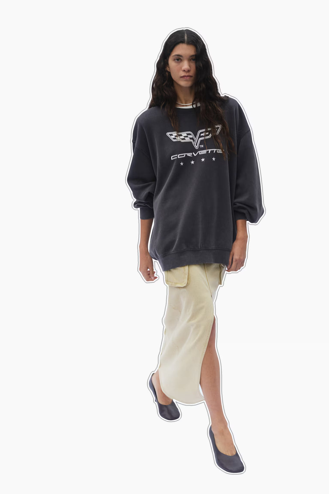 H&M Oversized Printed Sweatshirt