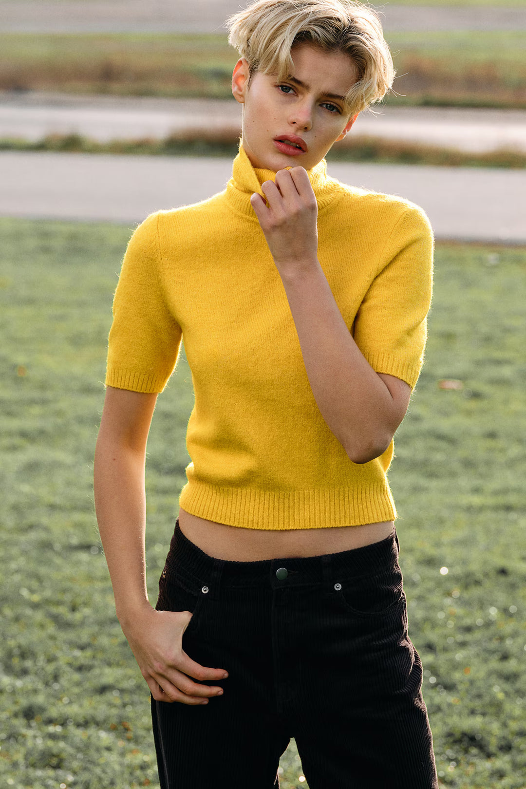 H&M Fine-Knit Turtleneck Top