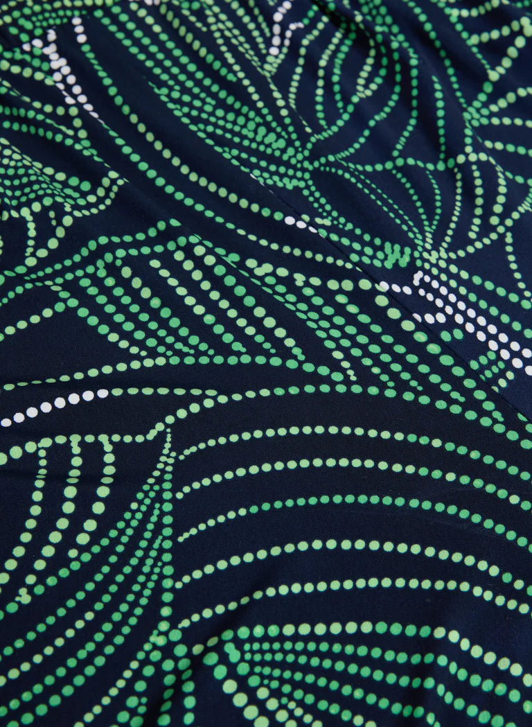 LAURA Abstract Leaf Print Jumpsuit