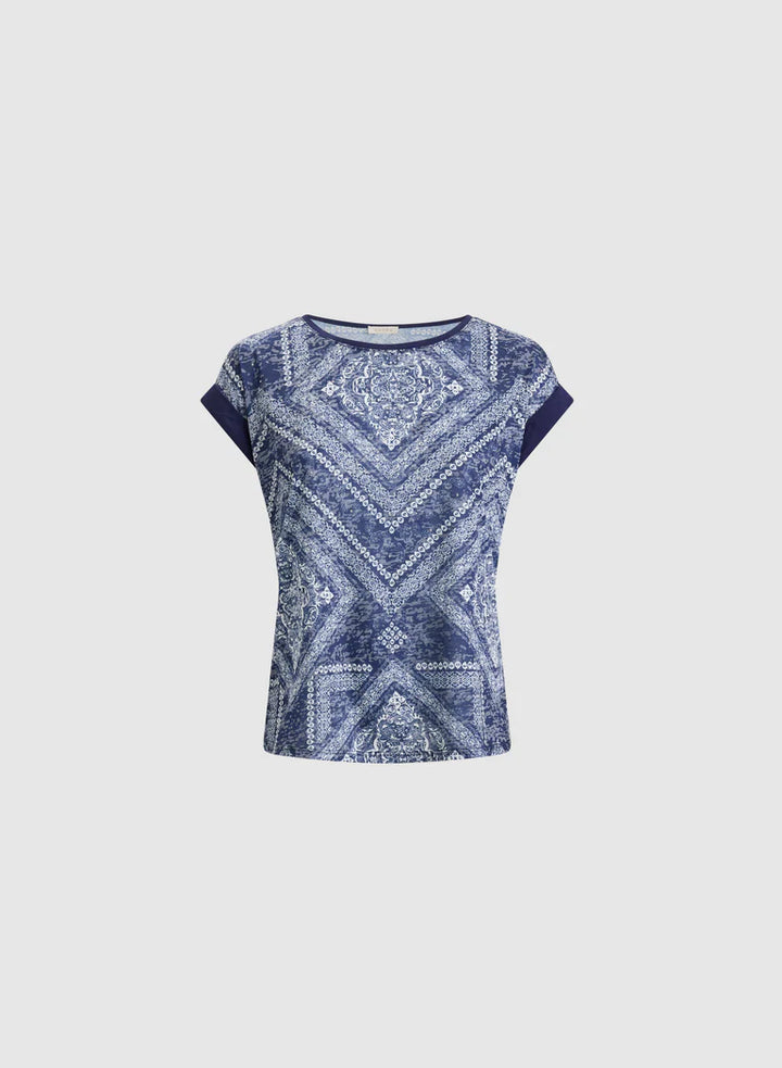 LAURA Paisley & Geometric Print T-Shirt