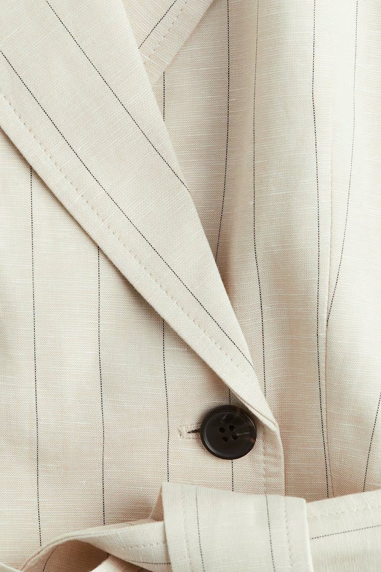 H&M Linen-blend Jacket Dress