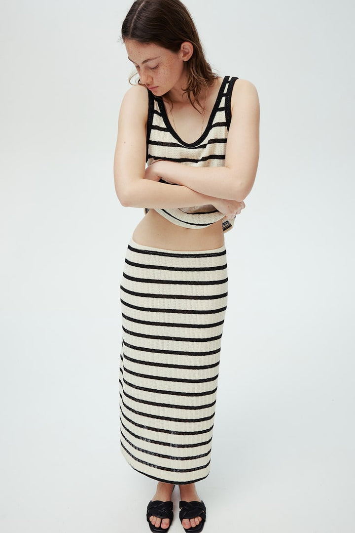 H&M Textured-knit Skirt