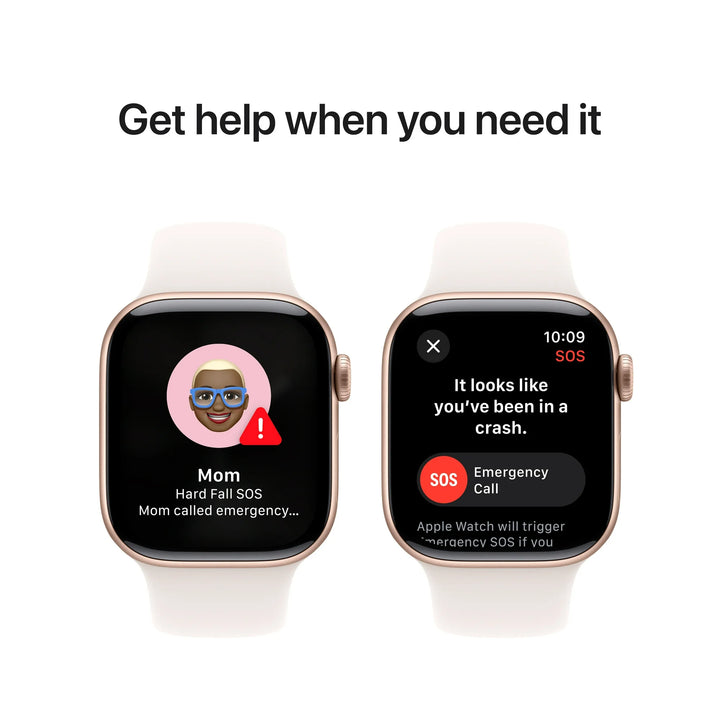 Apple Watch Series 10 GPS + Cellular 46mm Rose Gold Aluminum Case with Light Blush Sport Band - M/L