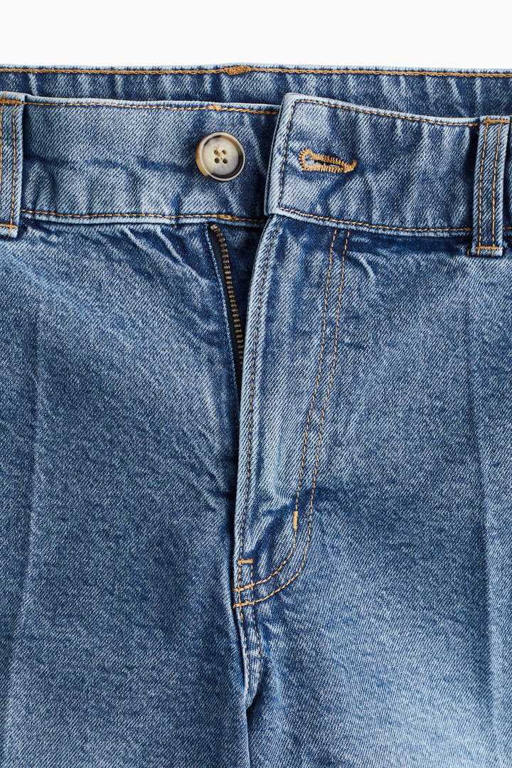 H&M High Rise Wide Leg Cropped Jeans