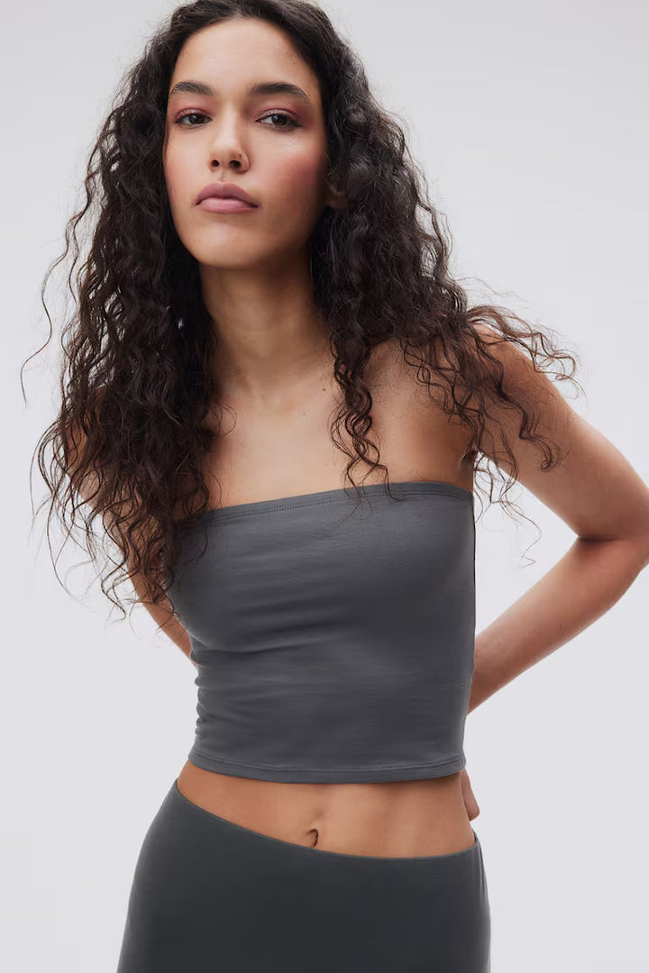 H&M 2-PACK SHORT TUBE TOPS