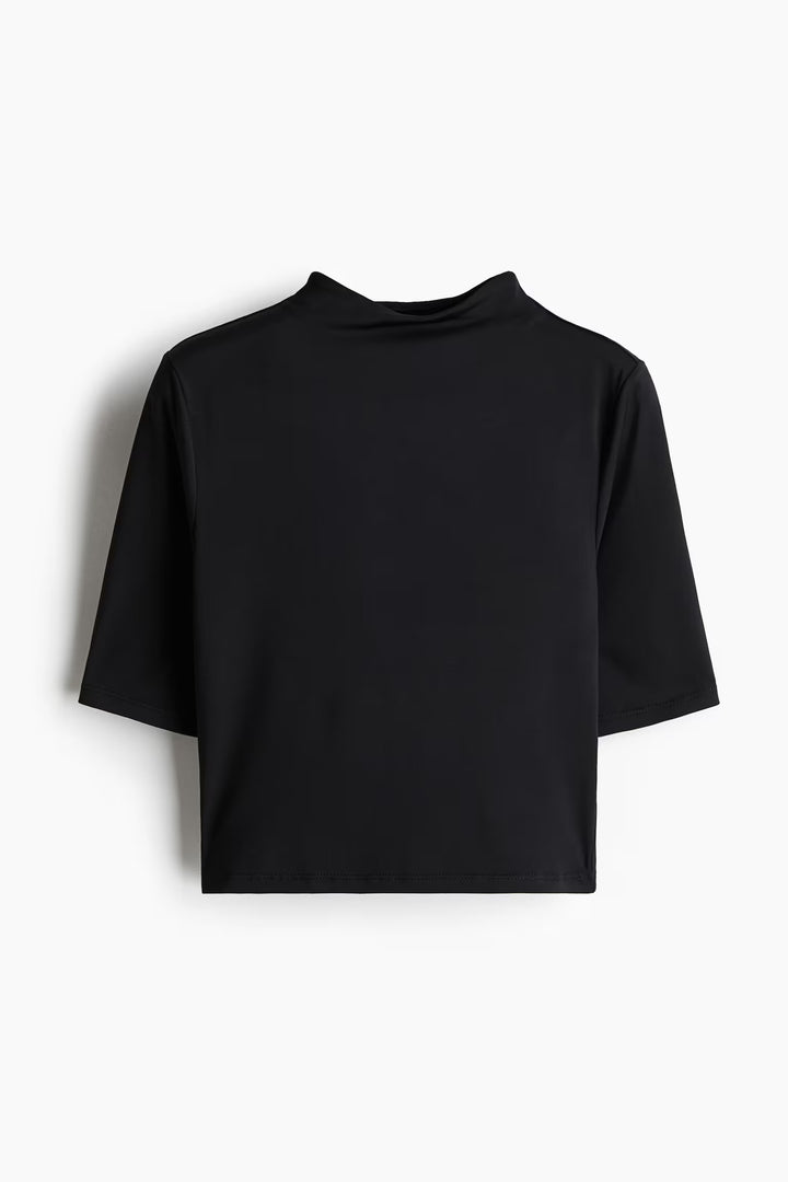 H&M Microfiber Mock Turtleneck Top