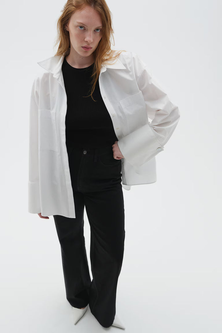 H&M Curvy Fit Wide Ultra High Jeans