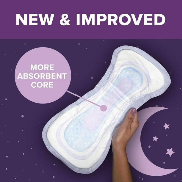 Poise Incontinence Pads for Women, 8 Drop, Overnight Absorbency, Extra-Coverage, 22Ct, POISE PAD LNG 22
