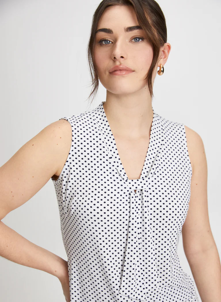 LAURA Dot Motif Sleeveless Top
