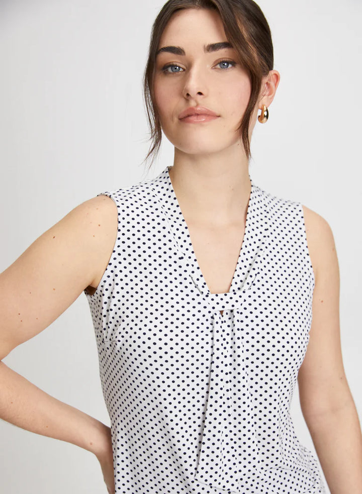 LAURA Dot Motif Sleeveless Top