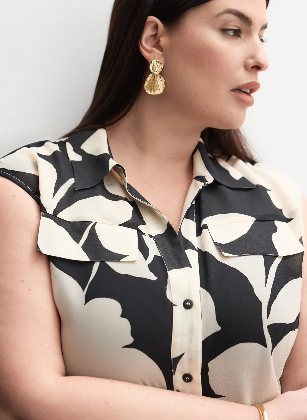 LAURA Melanie Lyne - Floral Tunic Blouse