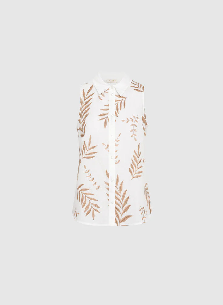 LAURA Tropical Embroidered Blouse