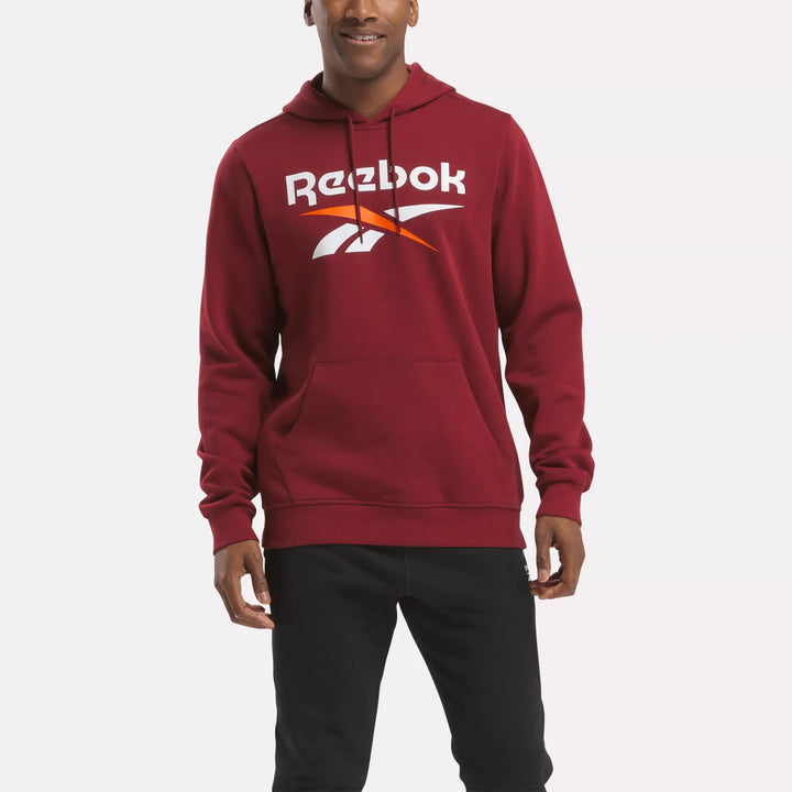 Reebok Men's Reebok Identity Fleece Stacked Logo Pullover Hoodie
