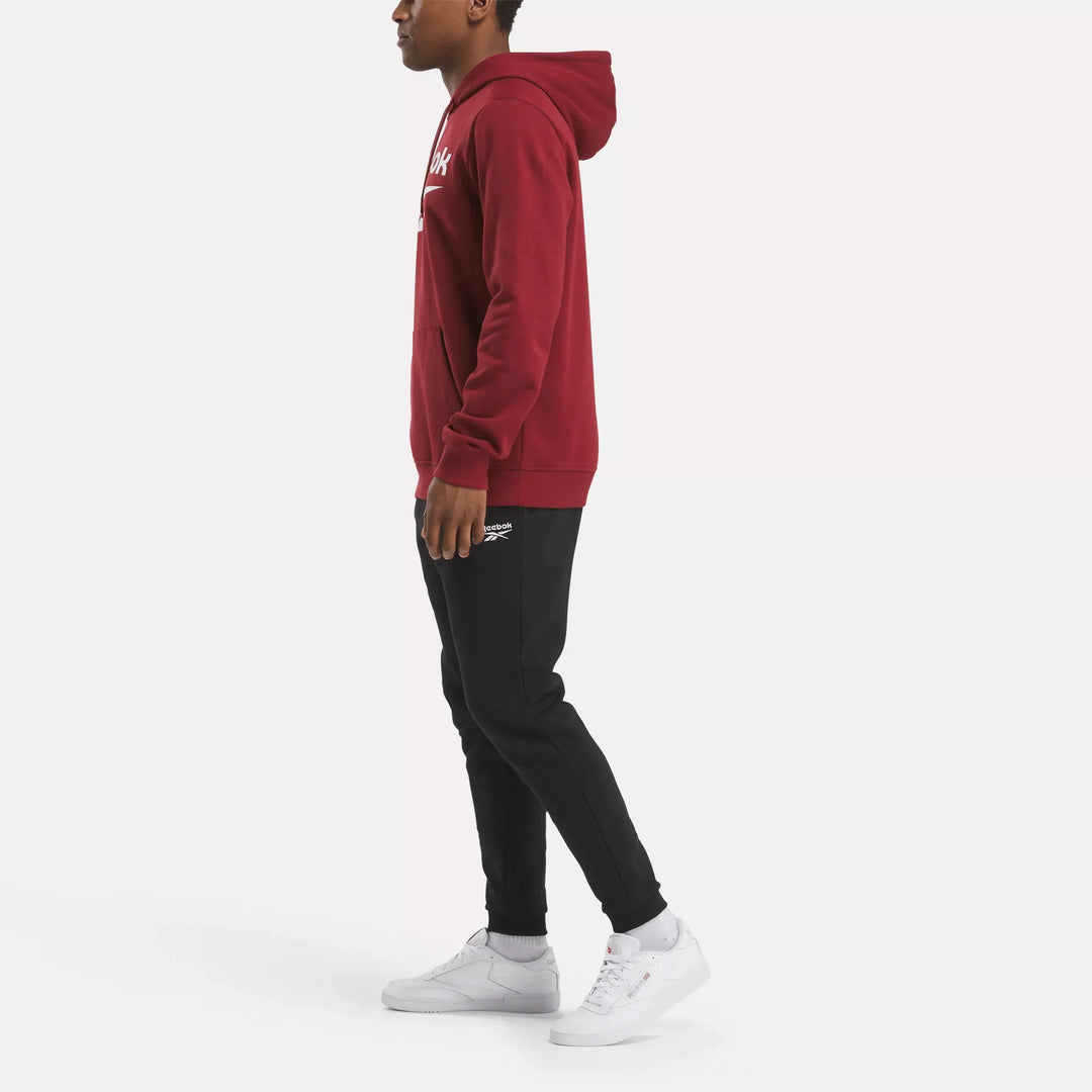 Reebok Men's Reebok Identity Fleece Stacked Logo Pullover Hoodie